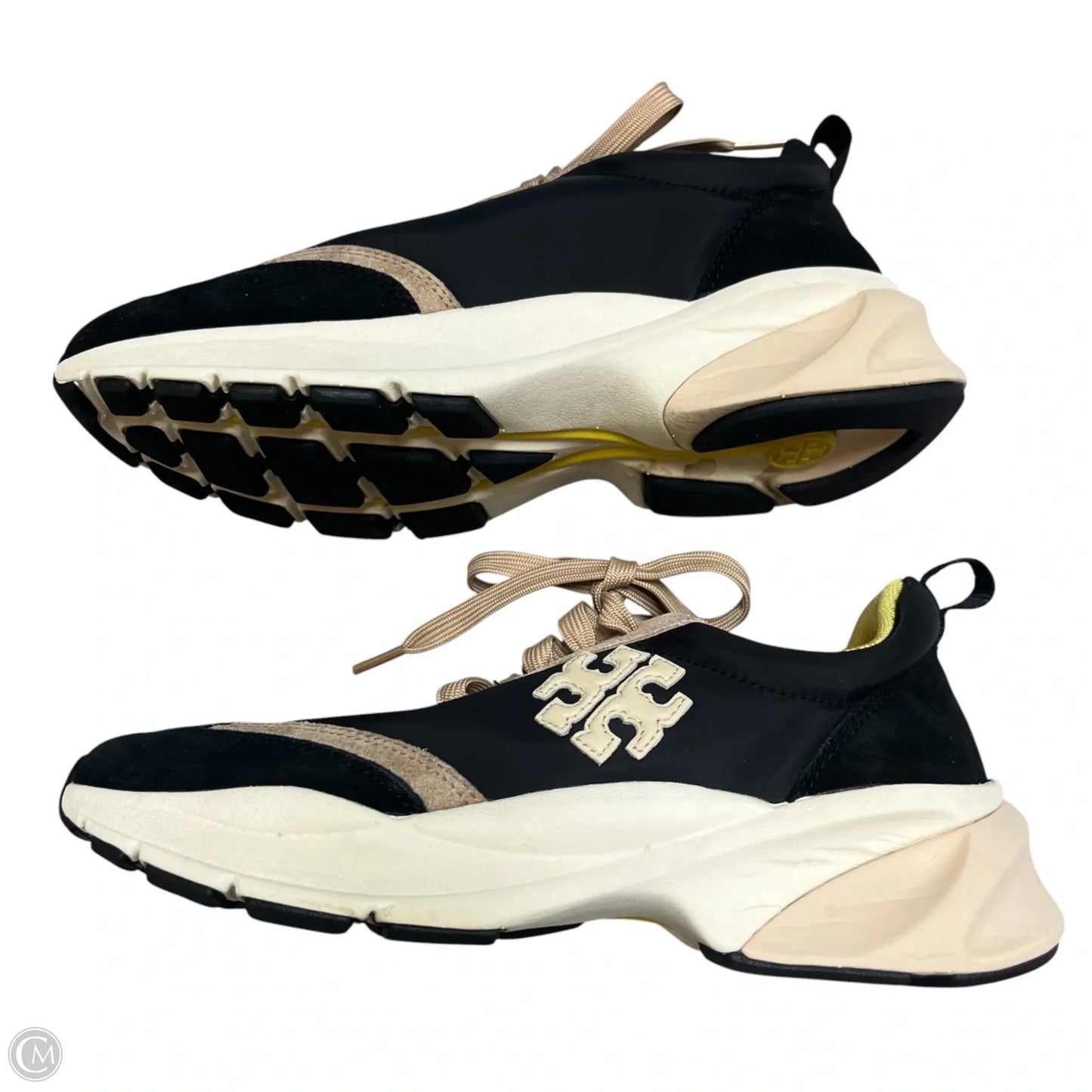 Shoes Designer By Tory Burch In Black & Cream, Size: 8
