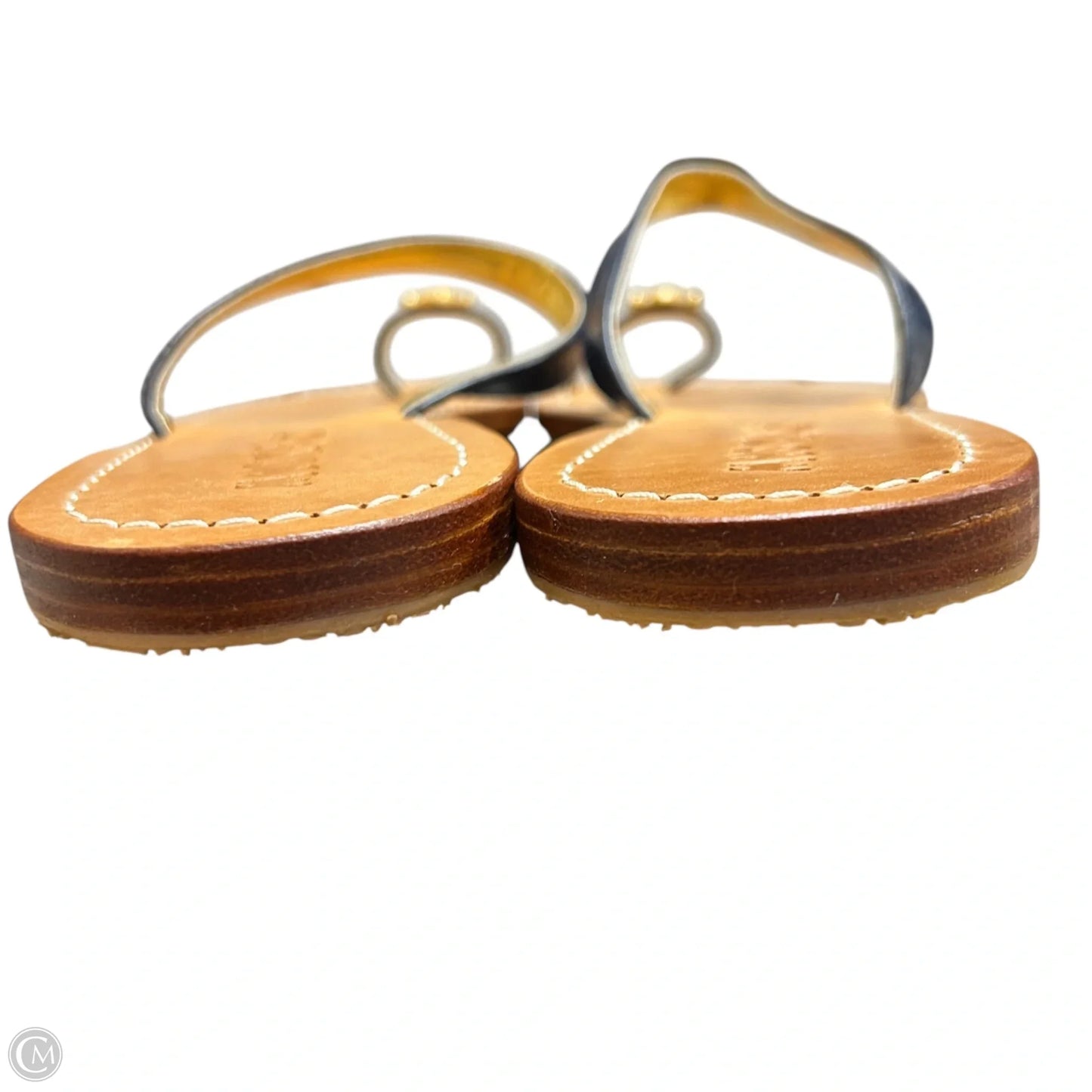 Sandals Flats By Mystique In Blue & Tan, Size: 9