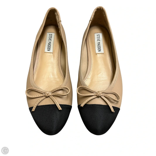 Shoes Flats By Steve Madden In Black & Tan, Size: 6.5