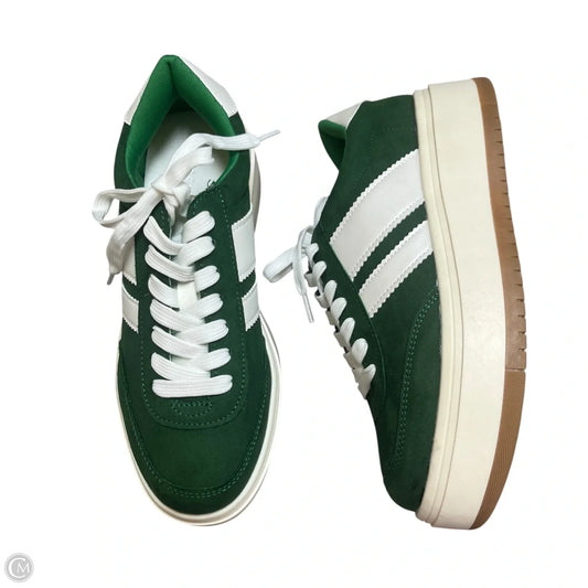Shoes Sneakers By Madden Girl In Green & White, Size: 8