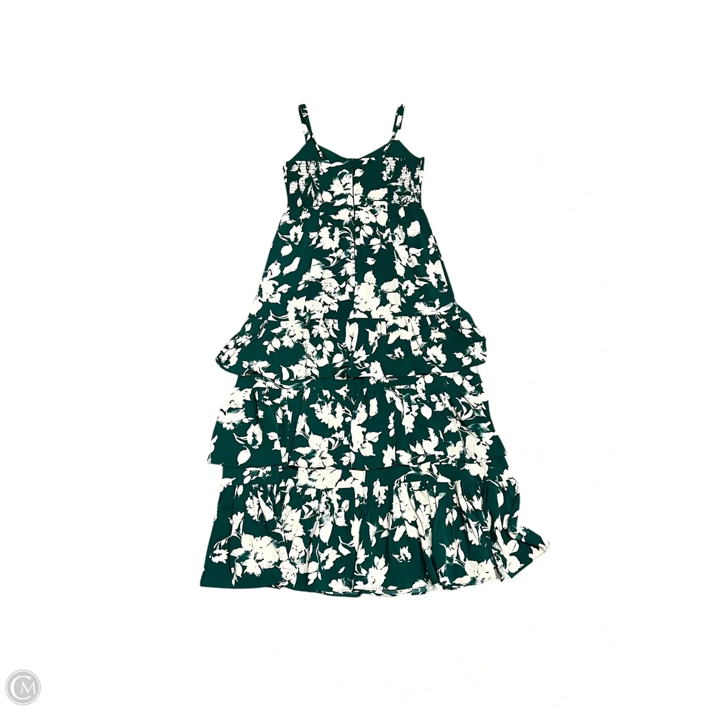 Dress Casual Maxi By Abercrombie And Fitch In Cream & Green, Size: M
