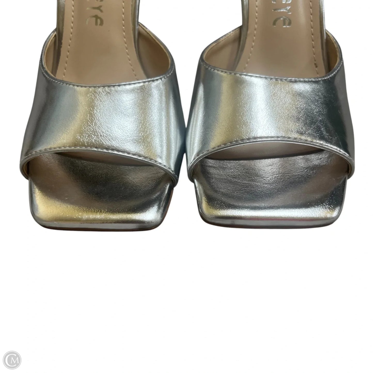 Sandals Heels Kitten By Castamere In Silver, Size: 6
