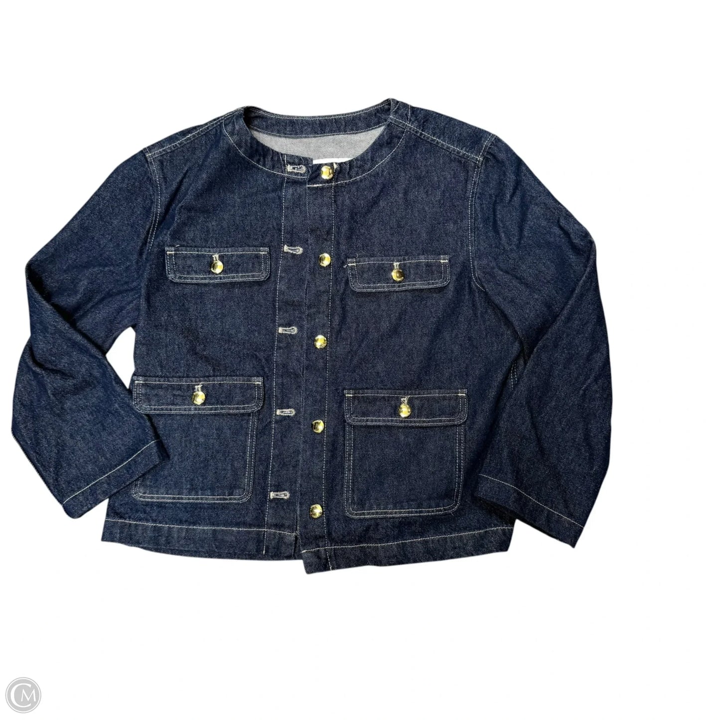 Jacket Denim By H&m In Blue Denim, Size: S