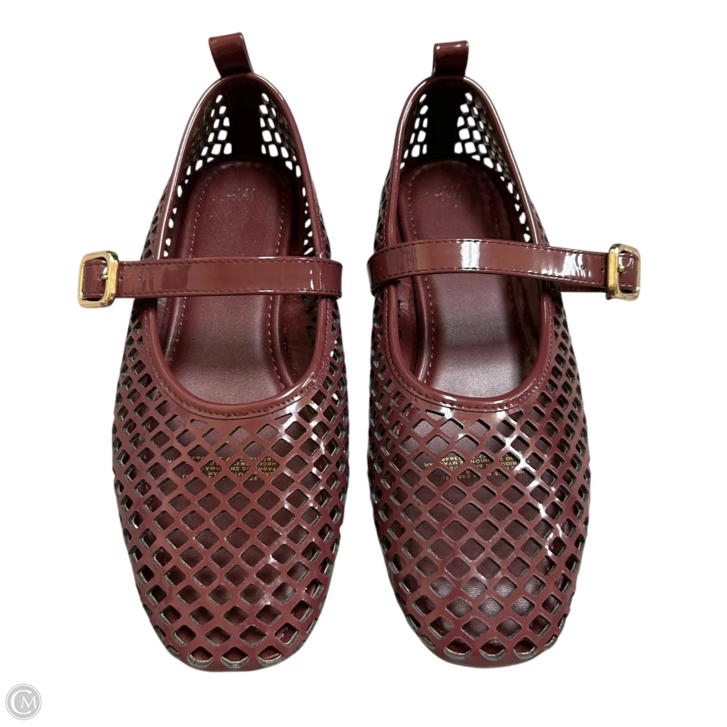 Shoes Flats By H&m In Maroon, Size: 6.5