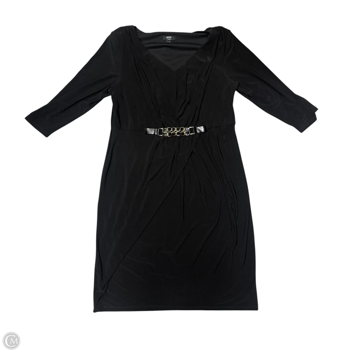 Dress Casual Midi By Msk In Black, Size: 1x