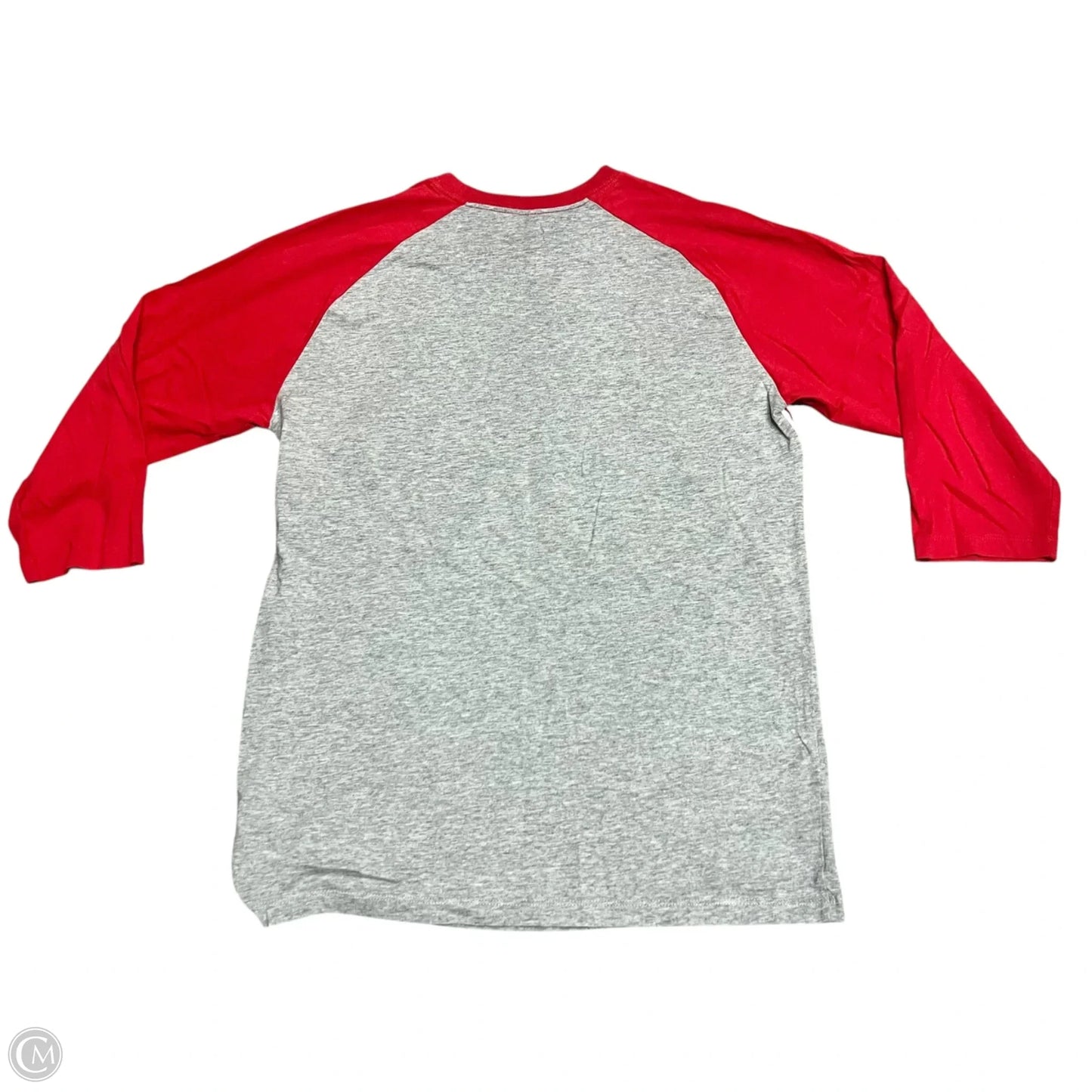 Athletic Top Long Sleeve Crewneck By Nike In Grey & Red, Size: Xl