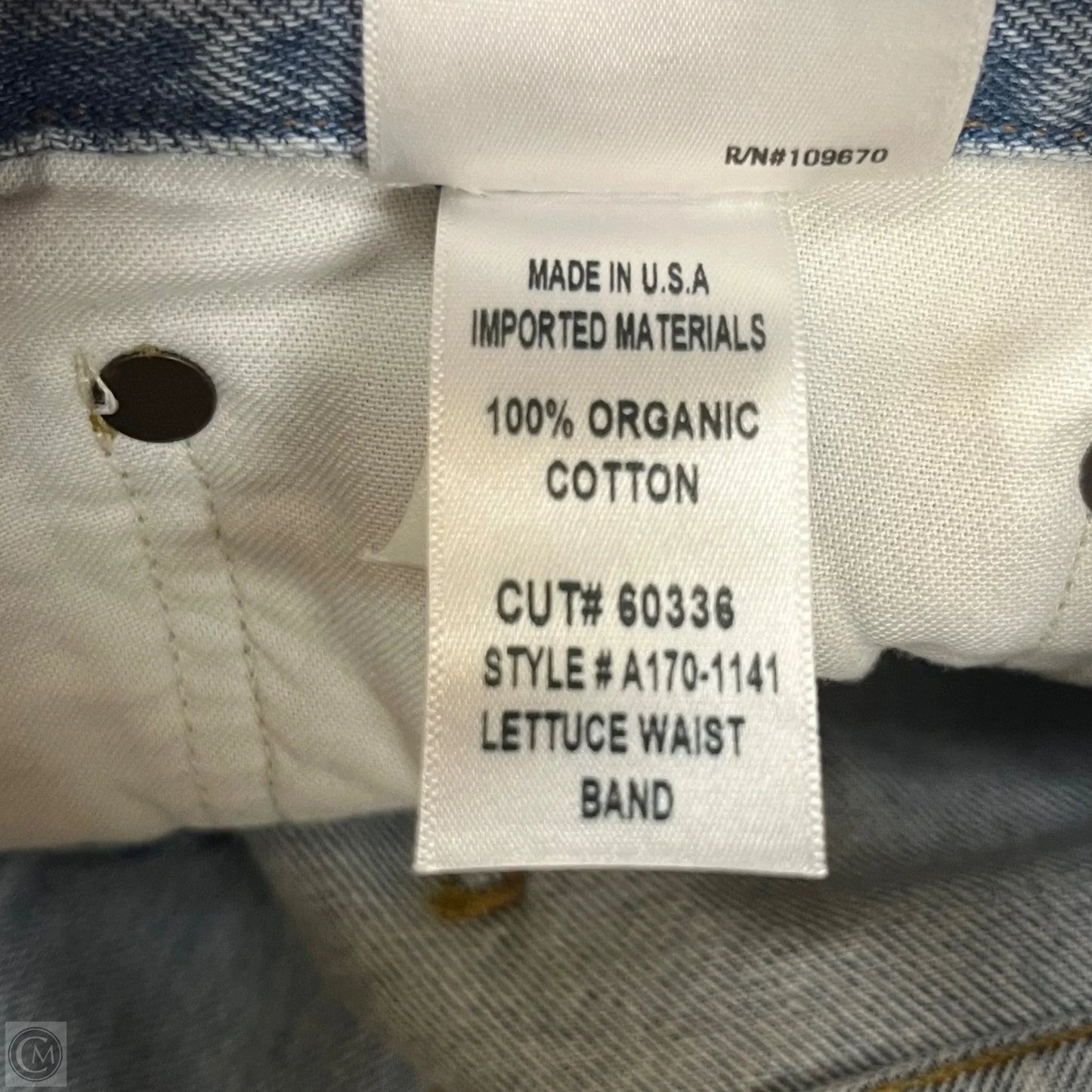 Jeans Wide Leg By Agolde In Blue Denim, Size: 2