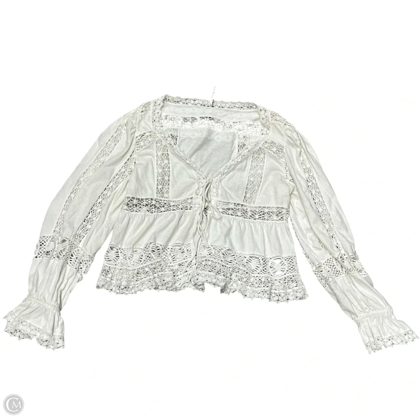 Top Long Sleeve By Free People In White, Size: S