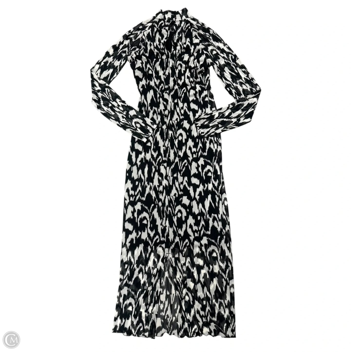 Dress Casual Maxi By Anthropologie In Black & Cream, Size: Xs