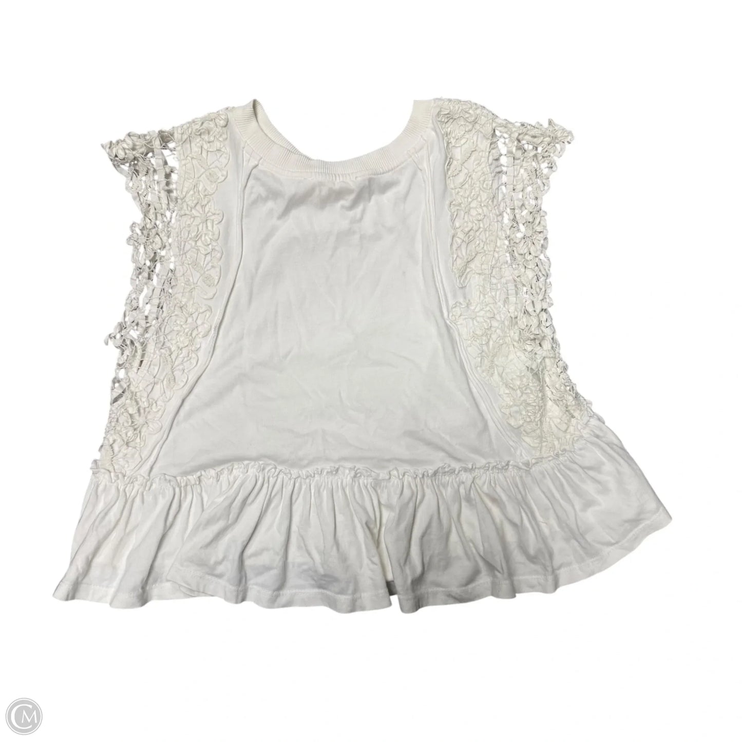 Top Sleeveless By Anthropologie In Cream, Size: S