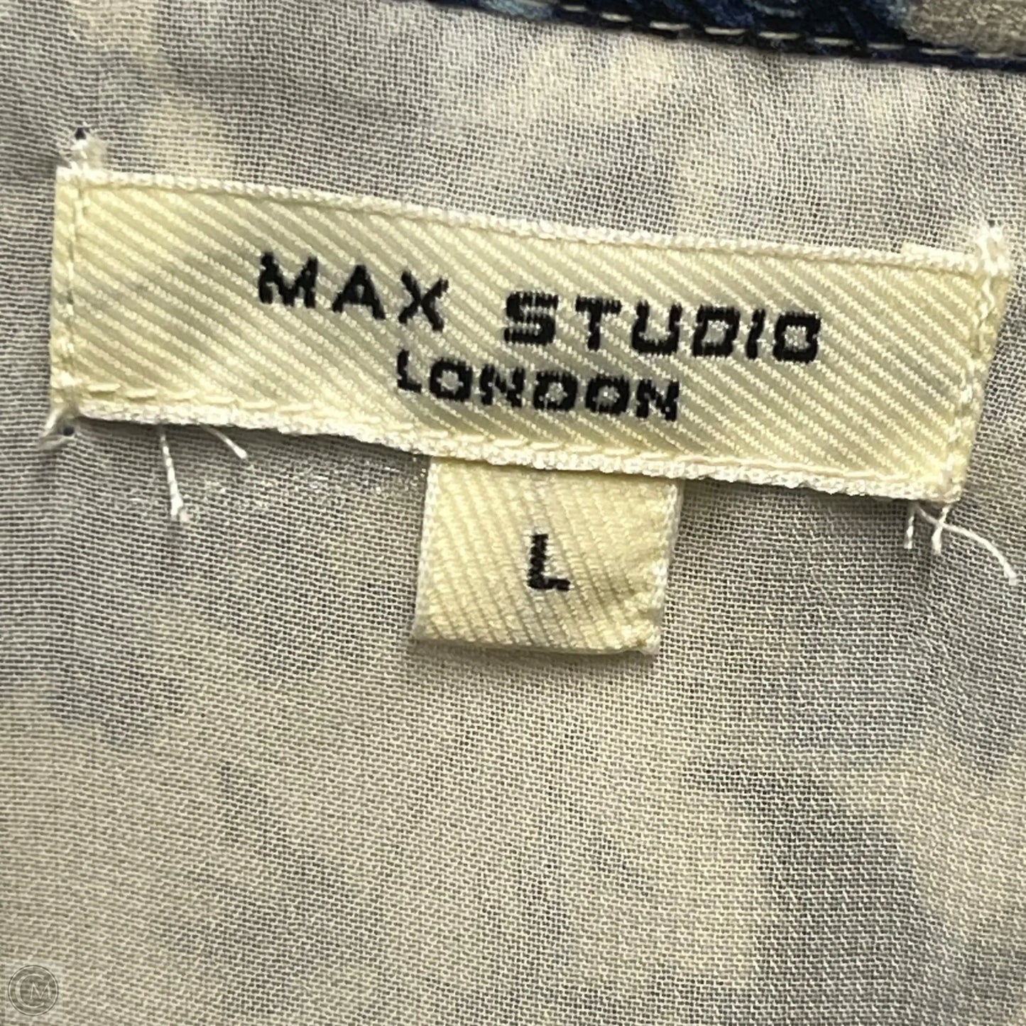 Dress Casual Maxi By Max Studio In Blue & White, Size: L
