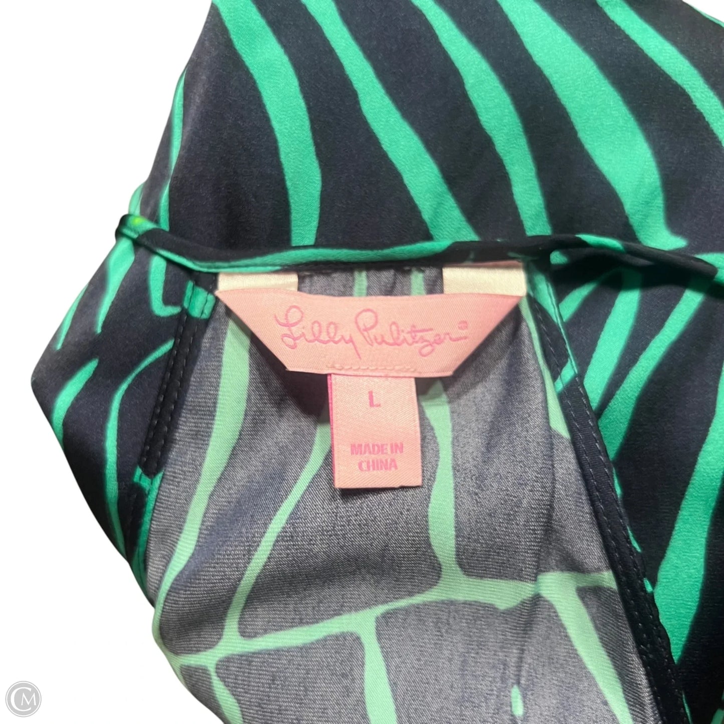 Dress Designer By Lilly Pulitzer In Blue & Green, Size: L