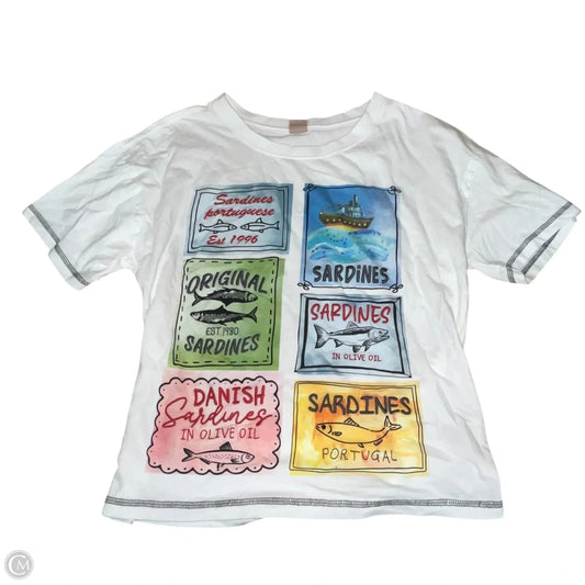 Top Short Sleeve By  messy bun just chillin In Multi-colored, Size: S