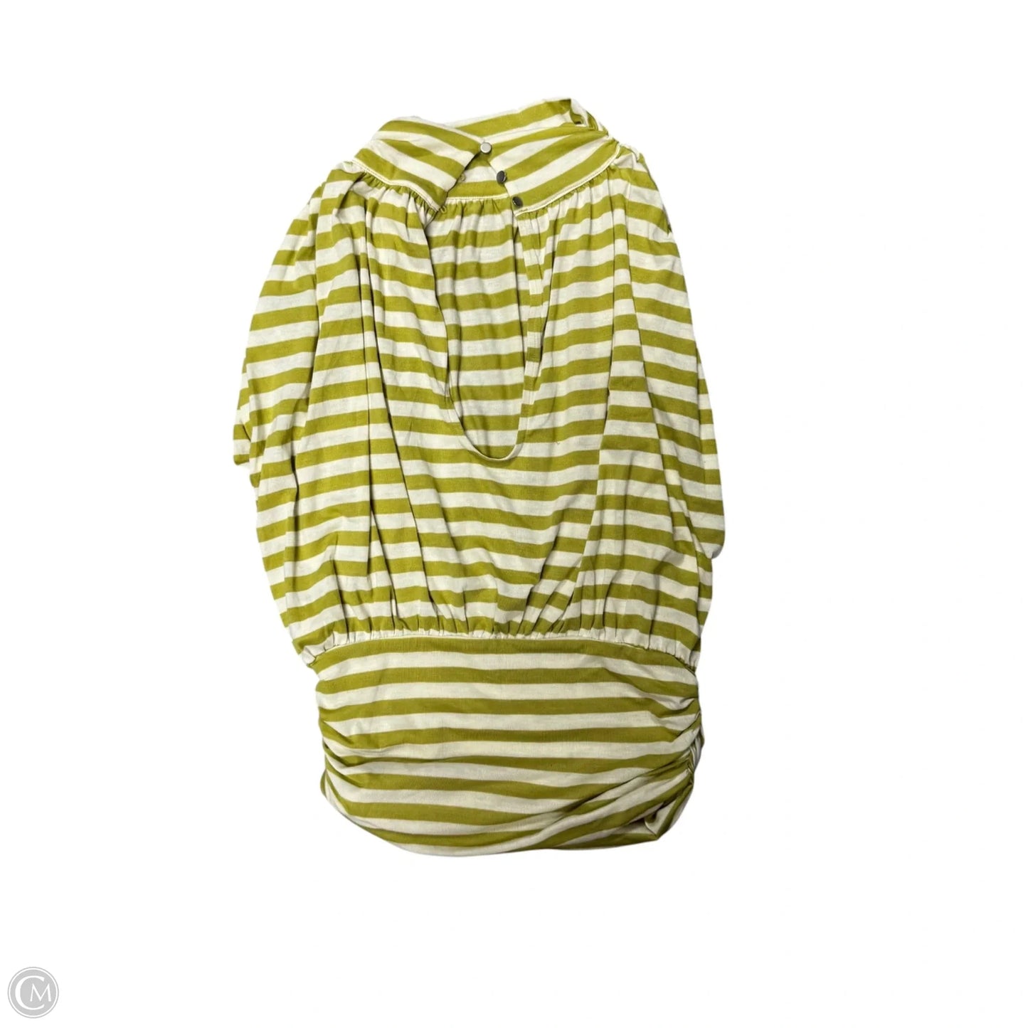 Top Short Sleeve By Maeve In Cream & Yellow, Size: S
