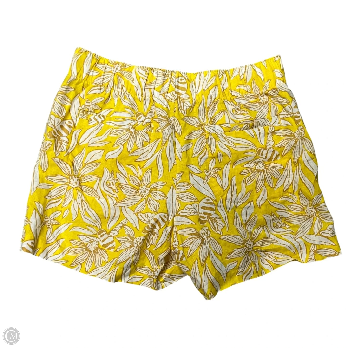 Shorts Designer By Lilly Pulitzer In White & Yellow, Size: 4