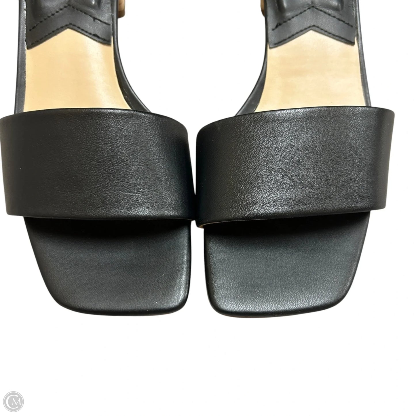 Sandals Heels Block By Franco Sarto In Black & Tan, Size: 8