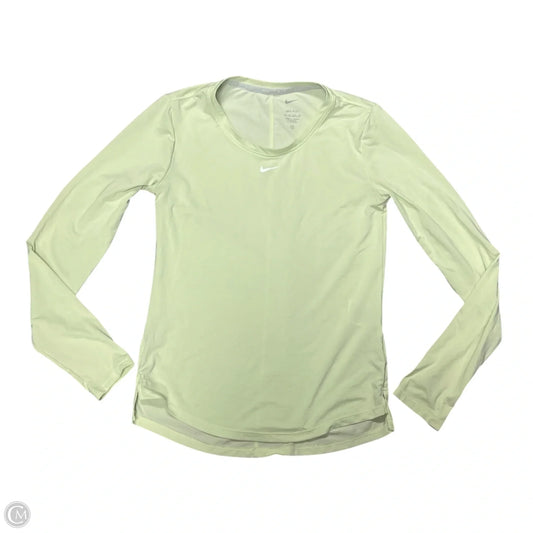 Athletic Top Long Sleeve Crewneck By Nike In Green, Size: Xs