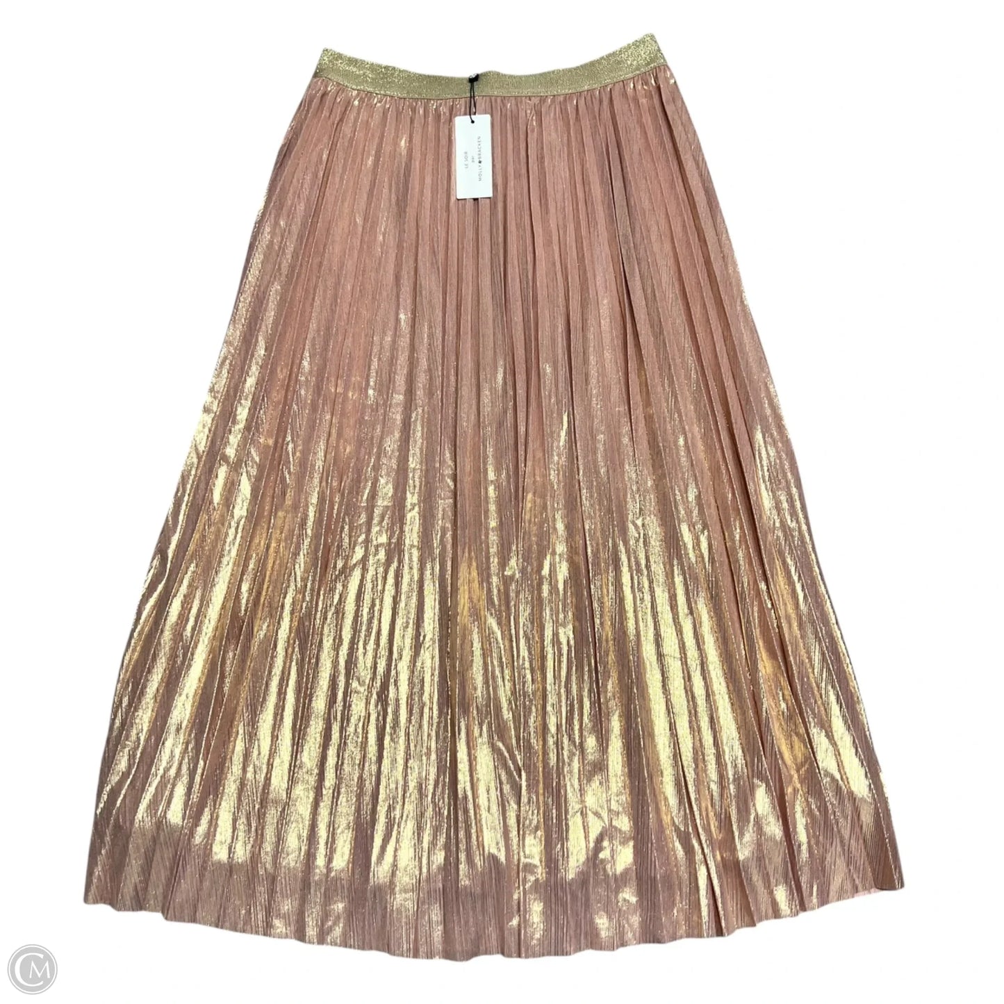 Skirt Maxi By Molly Bracken In Gold & Pink, Size: 4