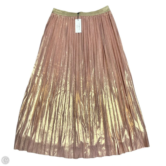 Skirt Maxi By Molly Bracken In Gold & Pink, Size: 16