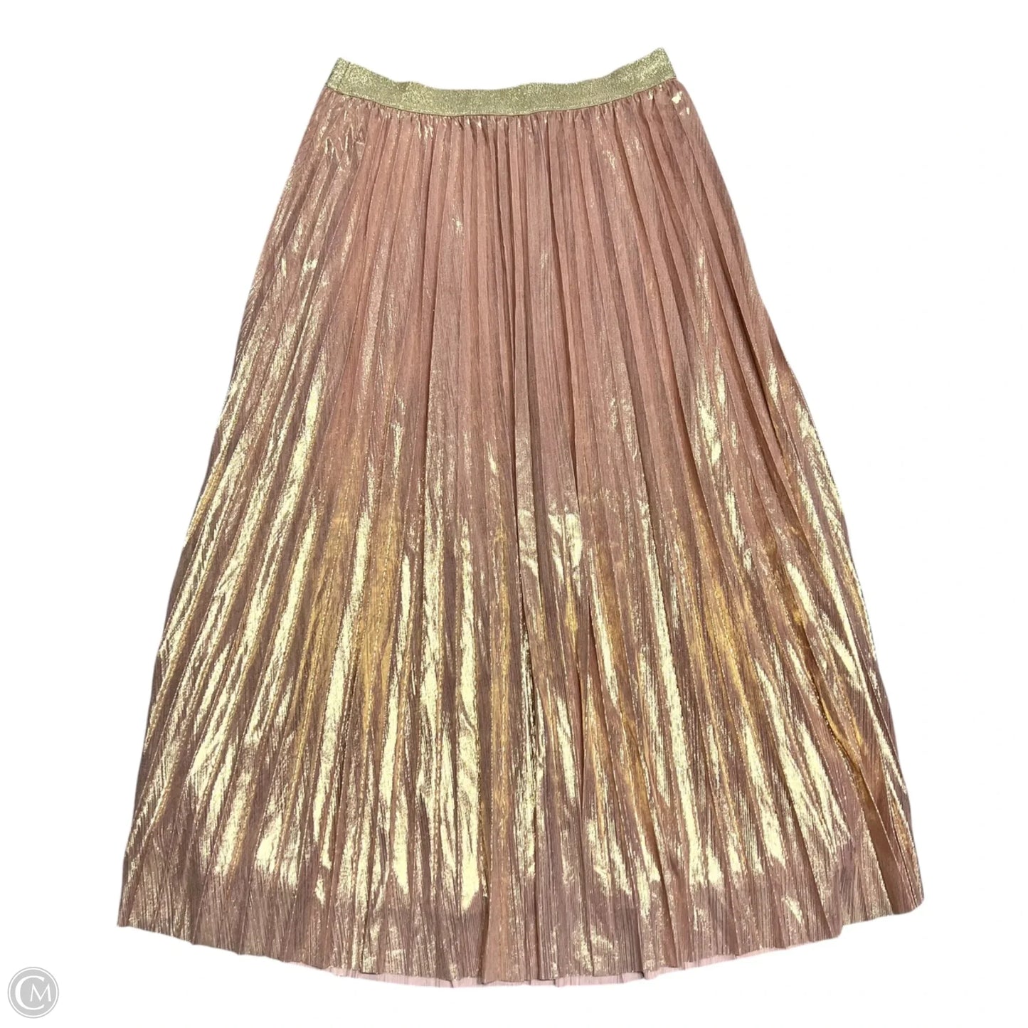 Skirt Maxi By Molly Bracken In Gold & Pink, Size: 12