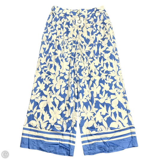 Pants Wide Leg By Lili Sidonio In Blue & White, Size: 8