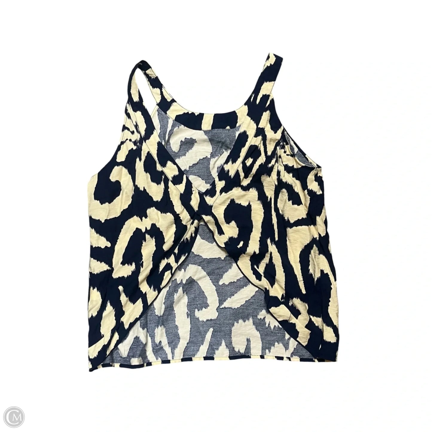 Top Sleeveless By Molly Bracken In Blue & Cream, Size: Xl