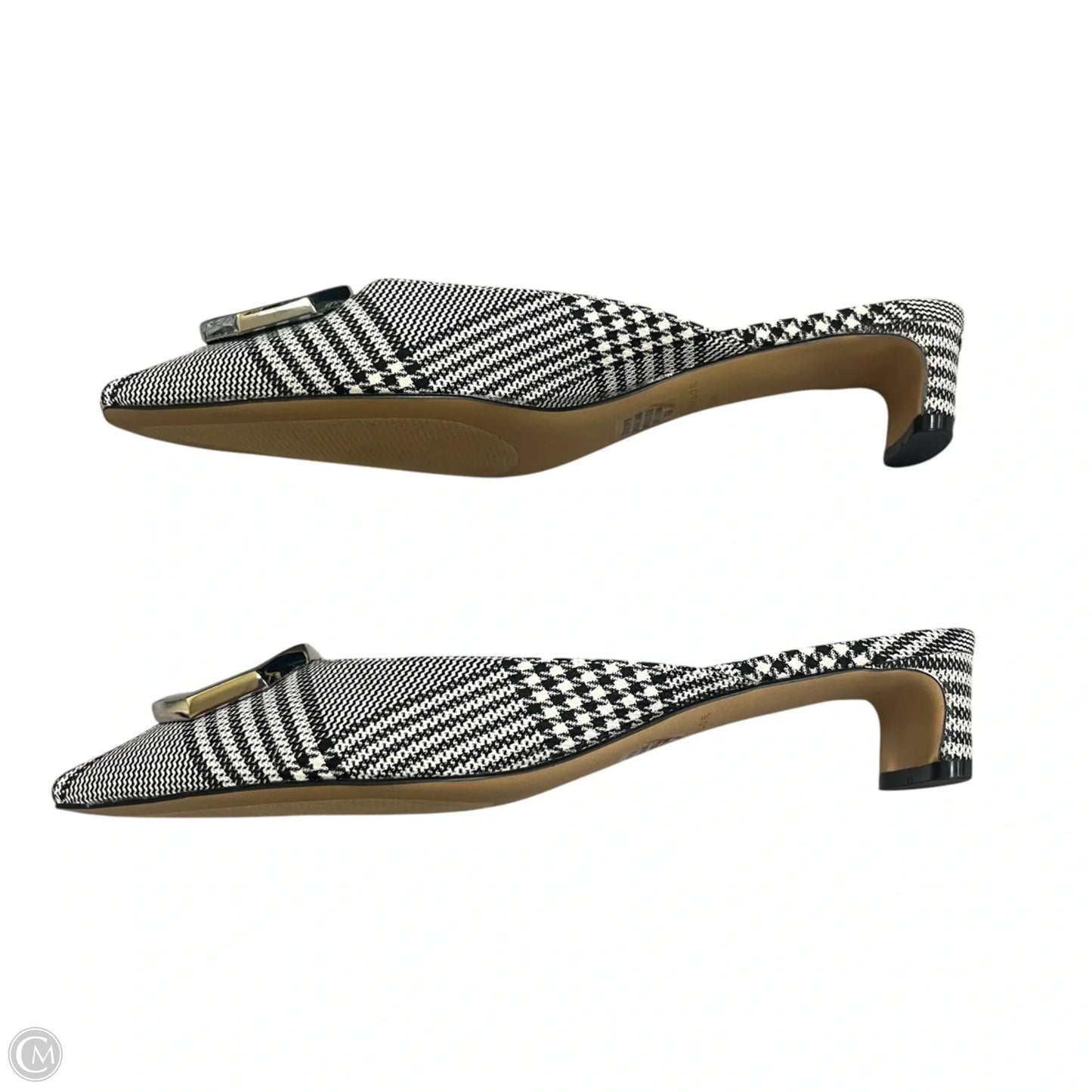 Shoes Heels Block By Ann Taylor In Black & White, Size: 8.5