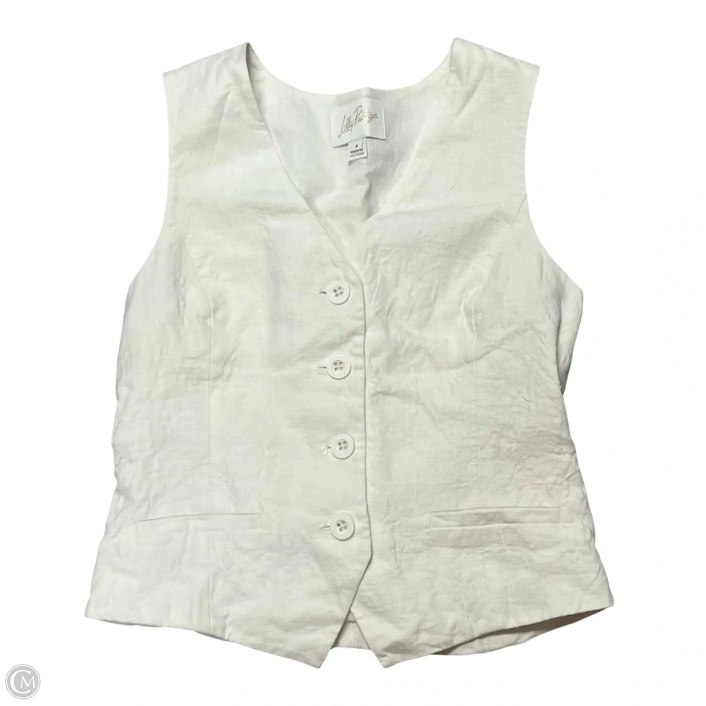 Vest Designer By Lilly Pulitzer In Cream, Size: S