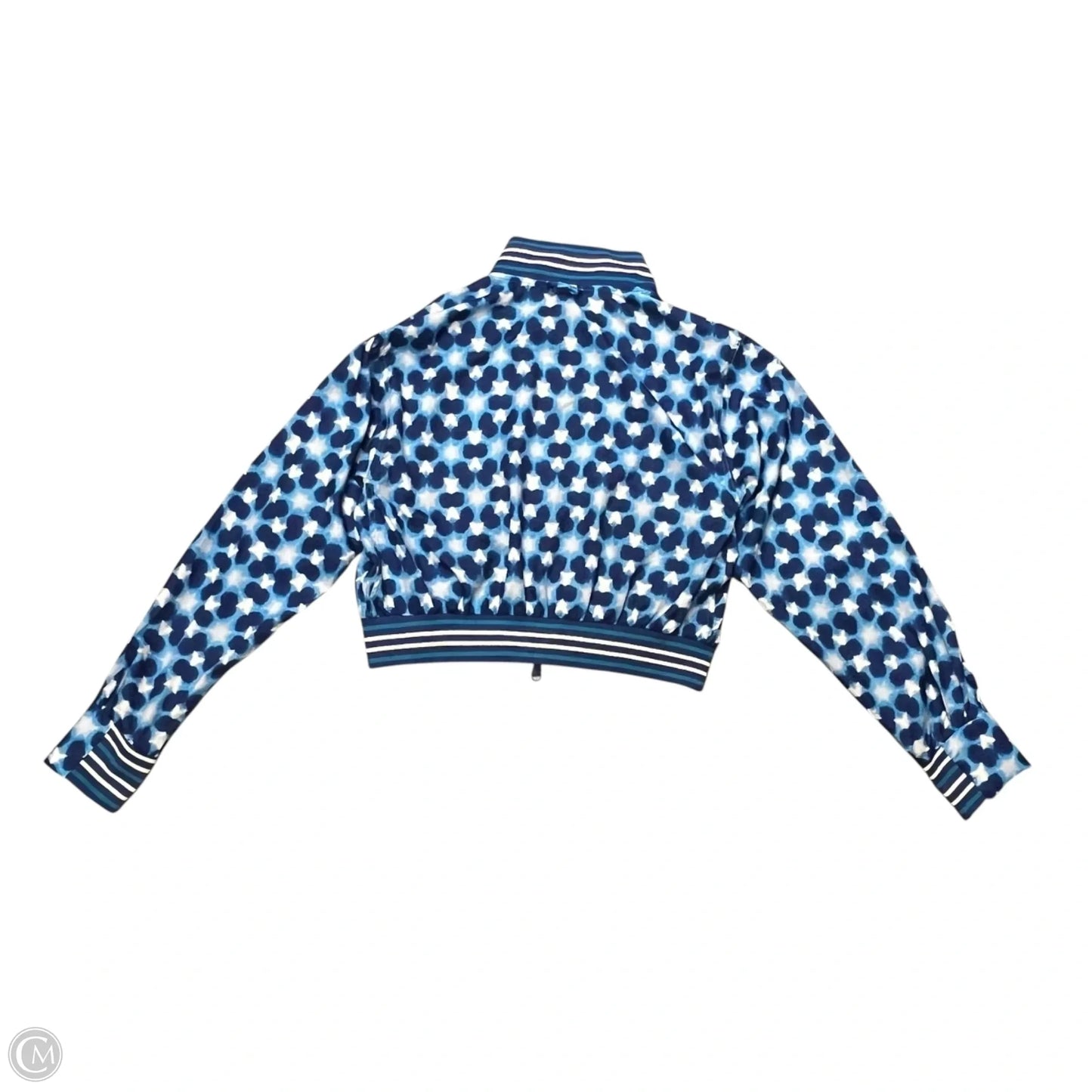 Athletic Jacket By Free People In Blue & White, Size: S