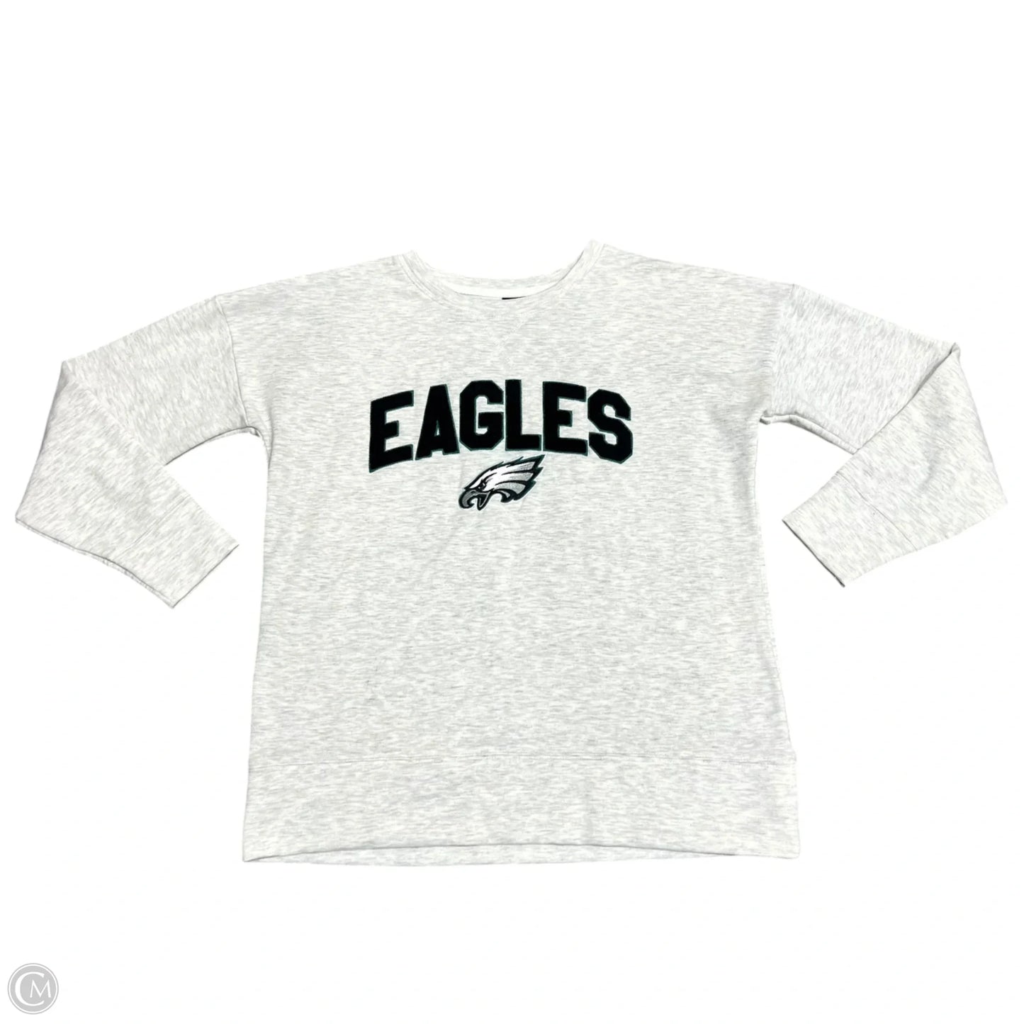 Athletic Sweatshirt Crewneck By Nfl In Green & Grey, Size: S