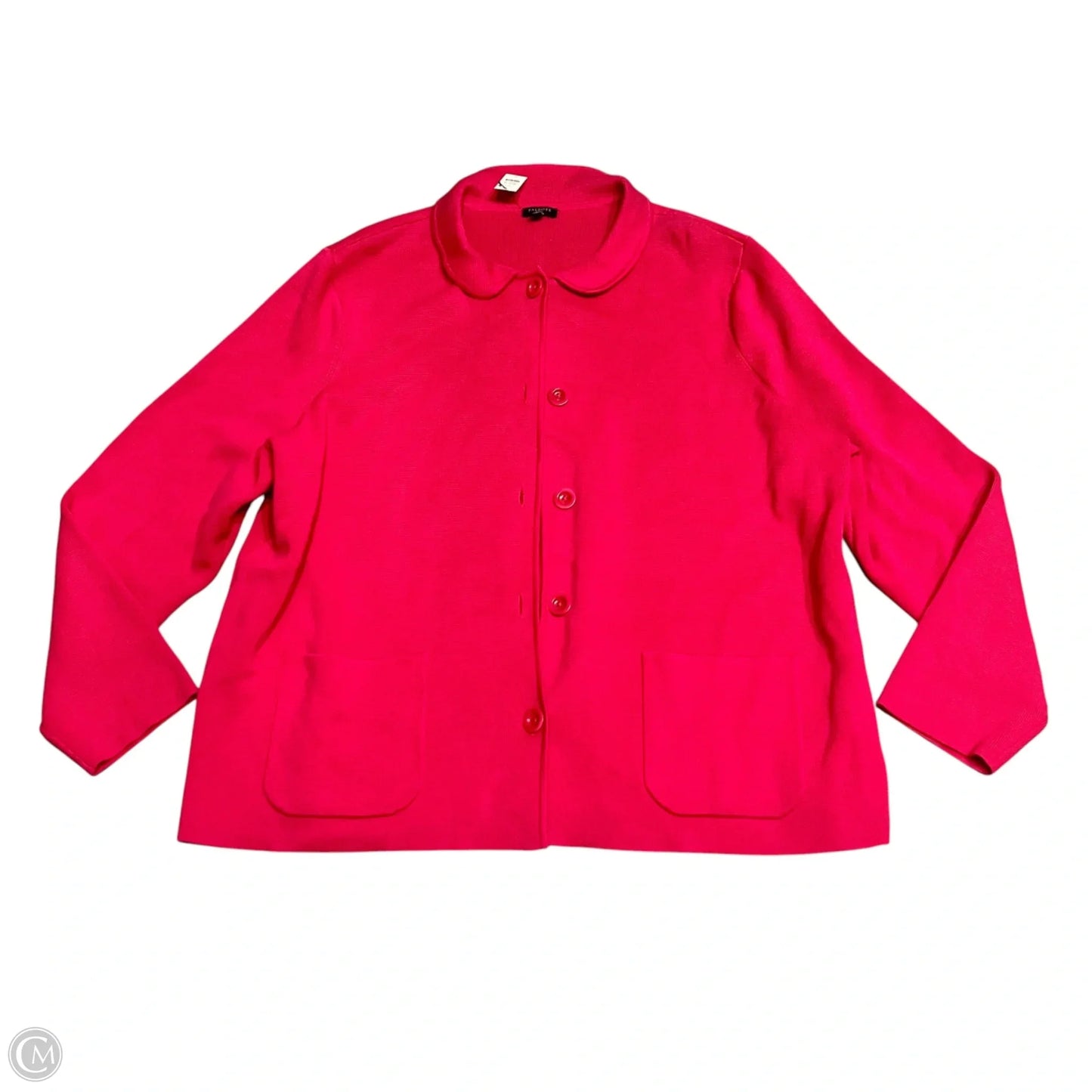 Sweater Cardigan By Talbots In Pink, Size: 3x