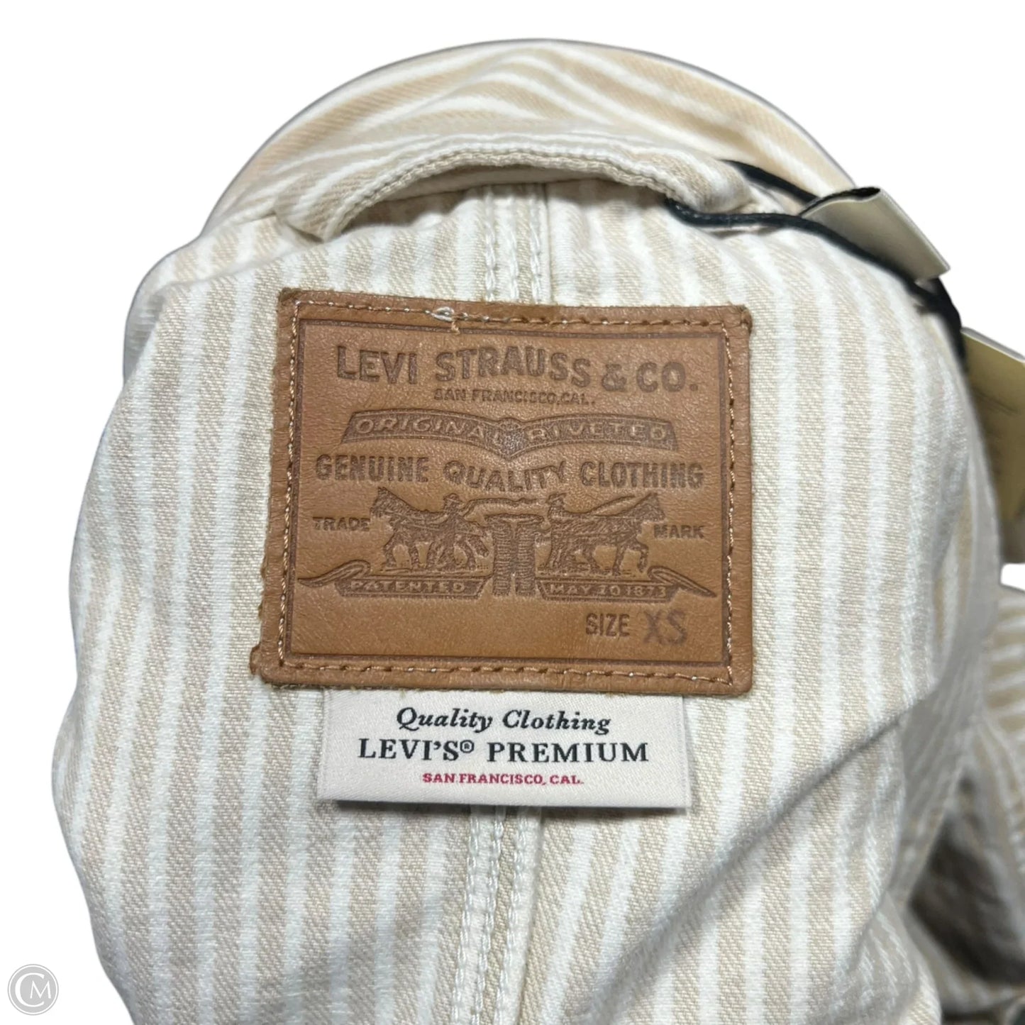Jacket Denim By Levis In Tan Denim, Size: Xs