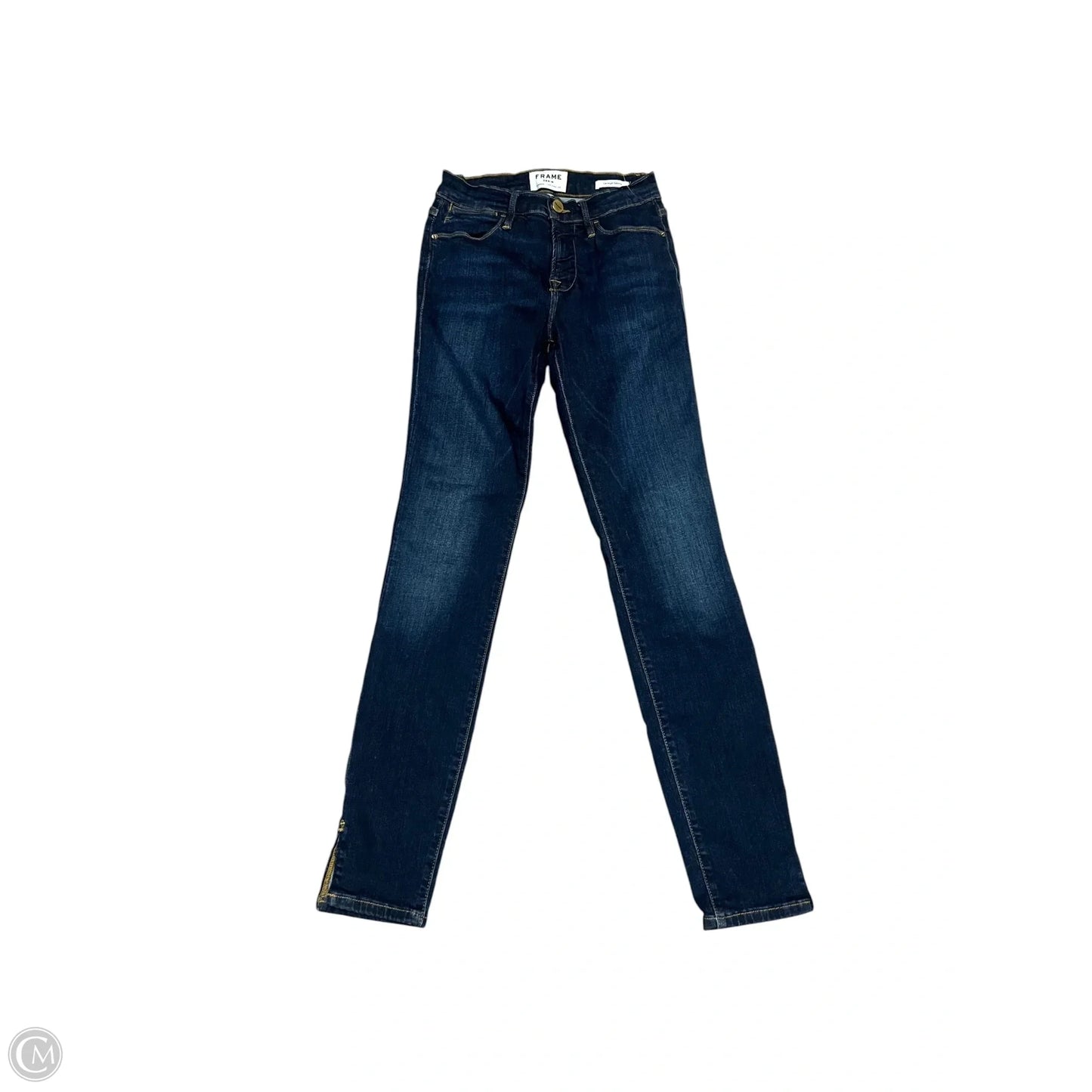 Jeans Skinny By Frame In Blue Denim, Size: 2
