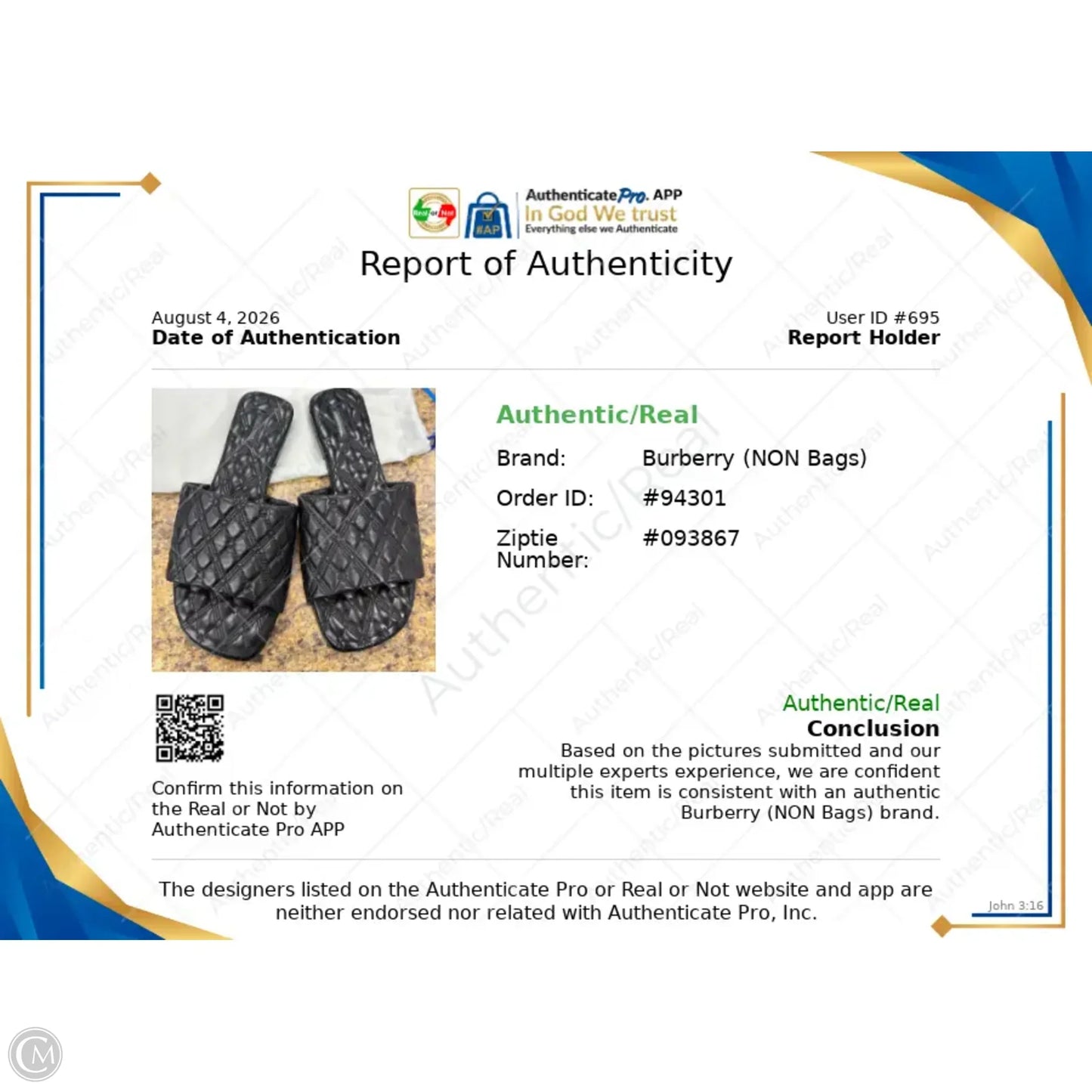 Sandals Luxury Designer By Burberry In Black, Size: 7.5