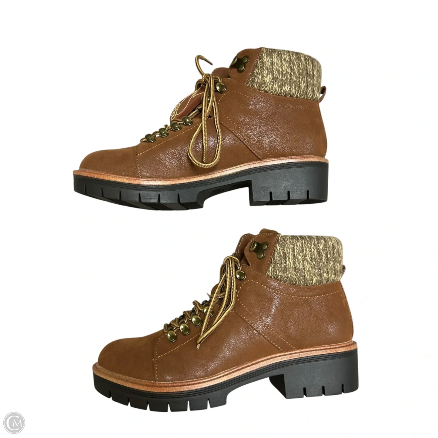 Boots Ankle Heels By Mia In Brown, Size: 6.5