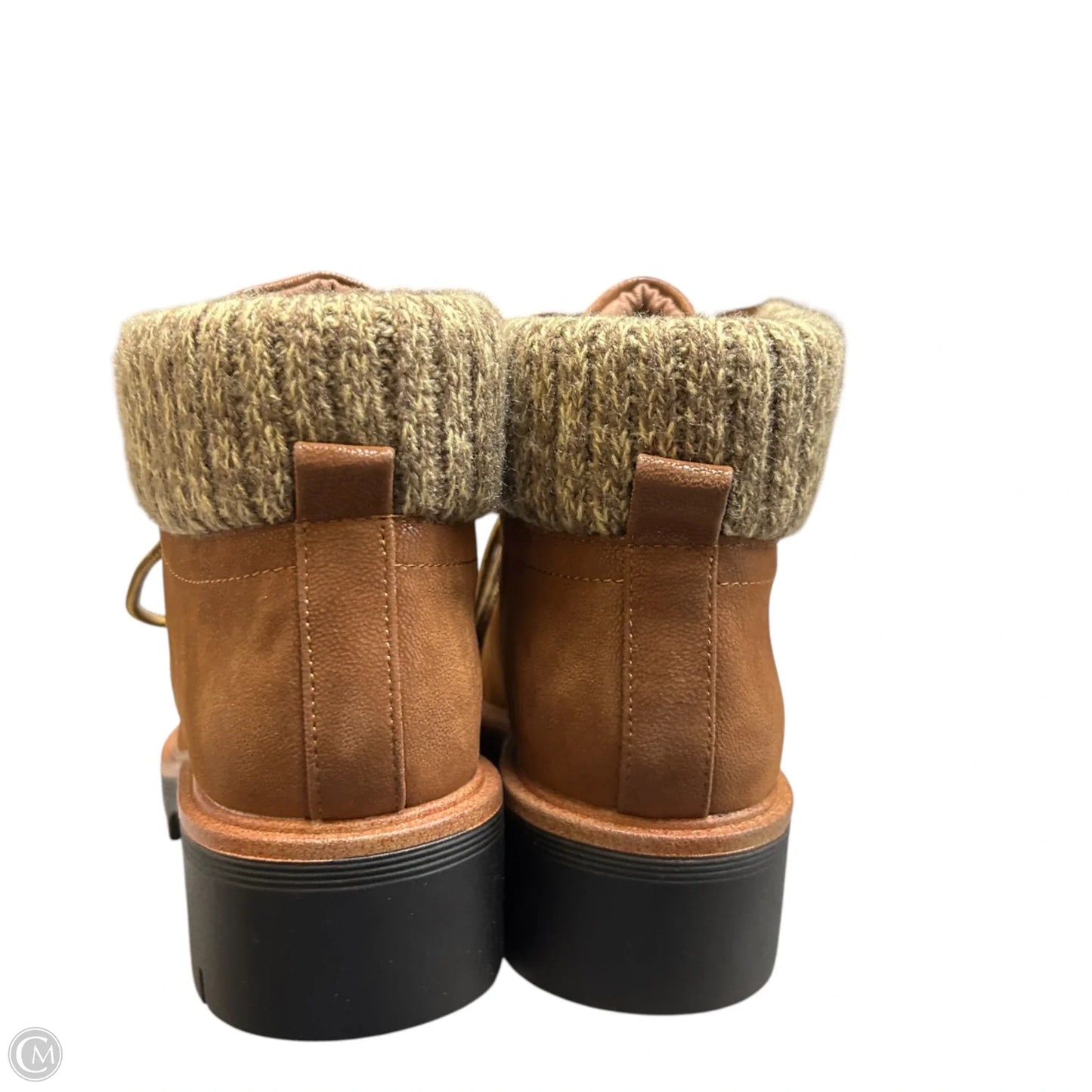 Boots Ankle Heels By Mia In Brown, Size: 6.5