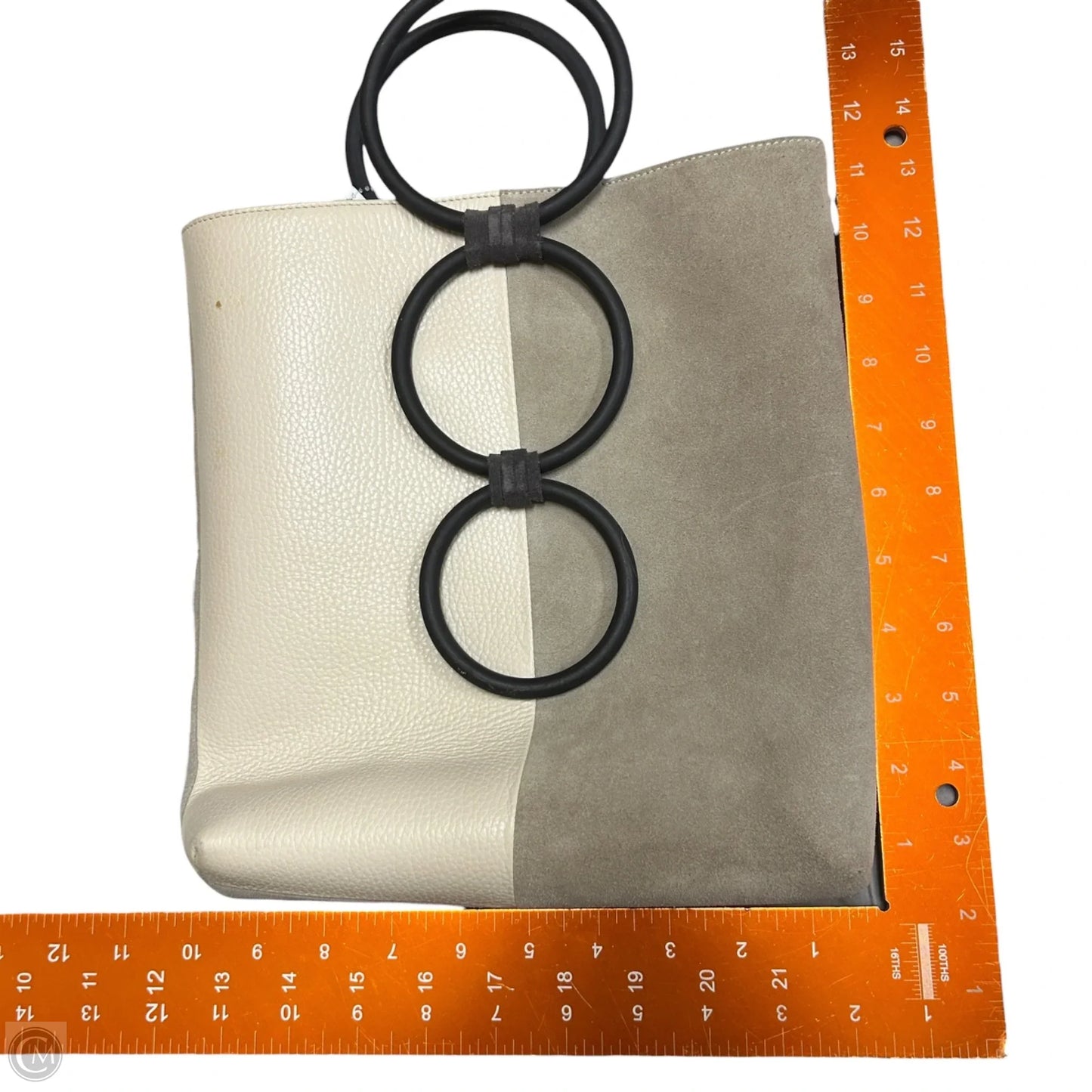 Handbag Leather By Carolina Santo Domingo, Size: Medium