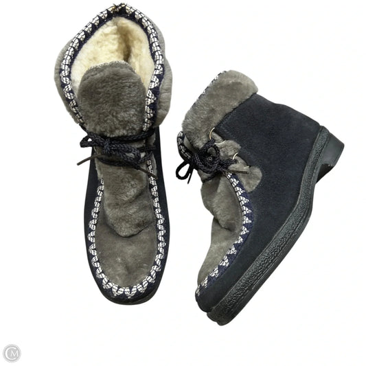 Boots Snow By Yodelers In Blue & Grey, Size: 7.5