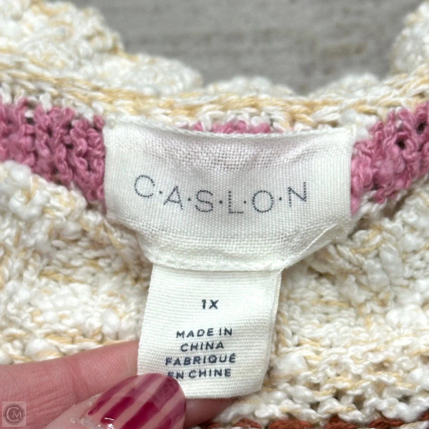 Sweater By Caslon In Striped Pattern, Size: 1x