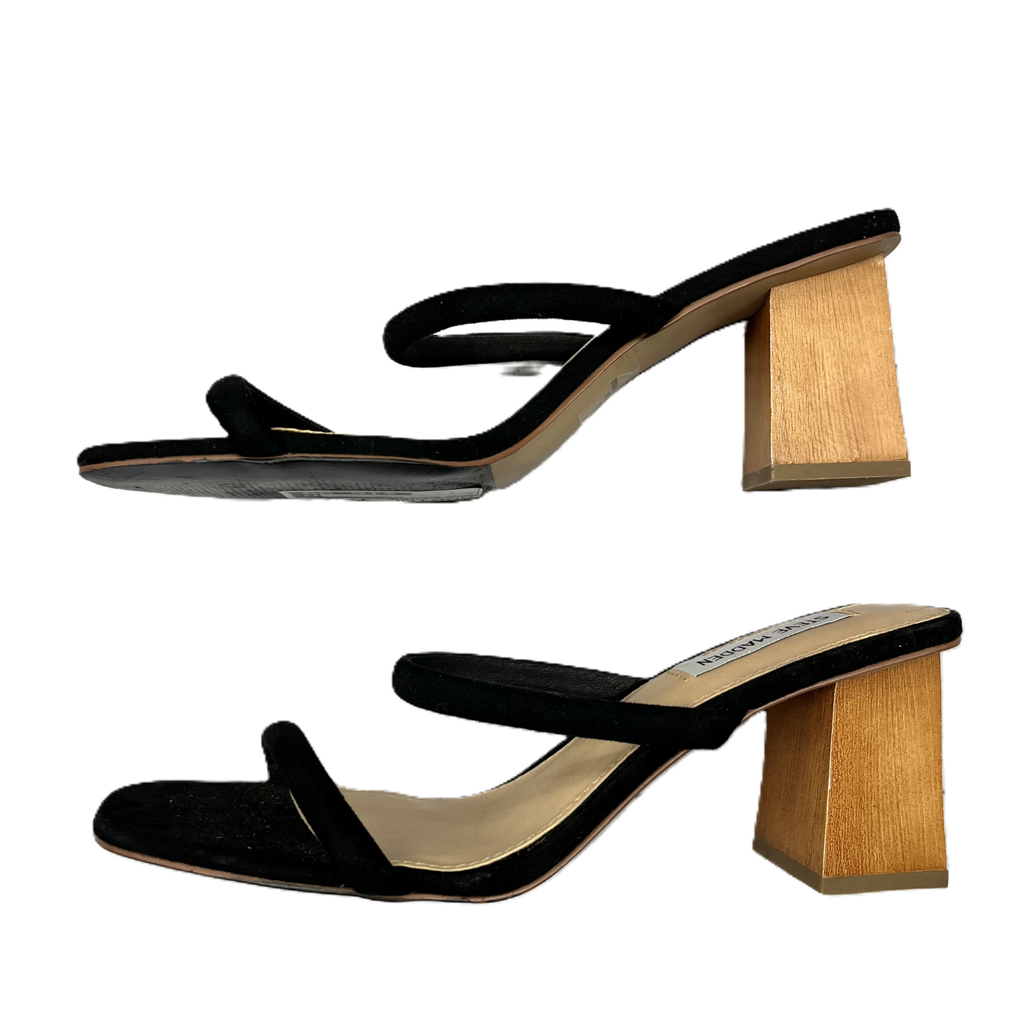Black Shoes Heels Block By Steve Madden, Size: 8