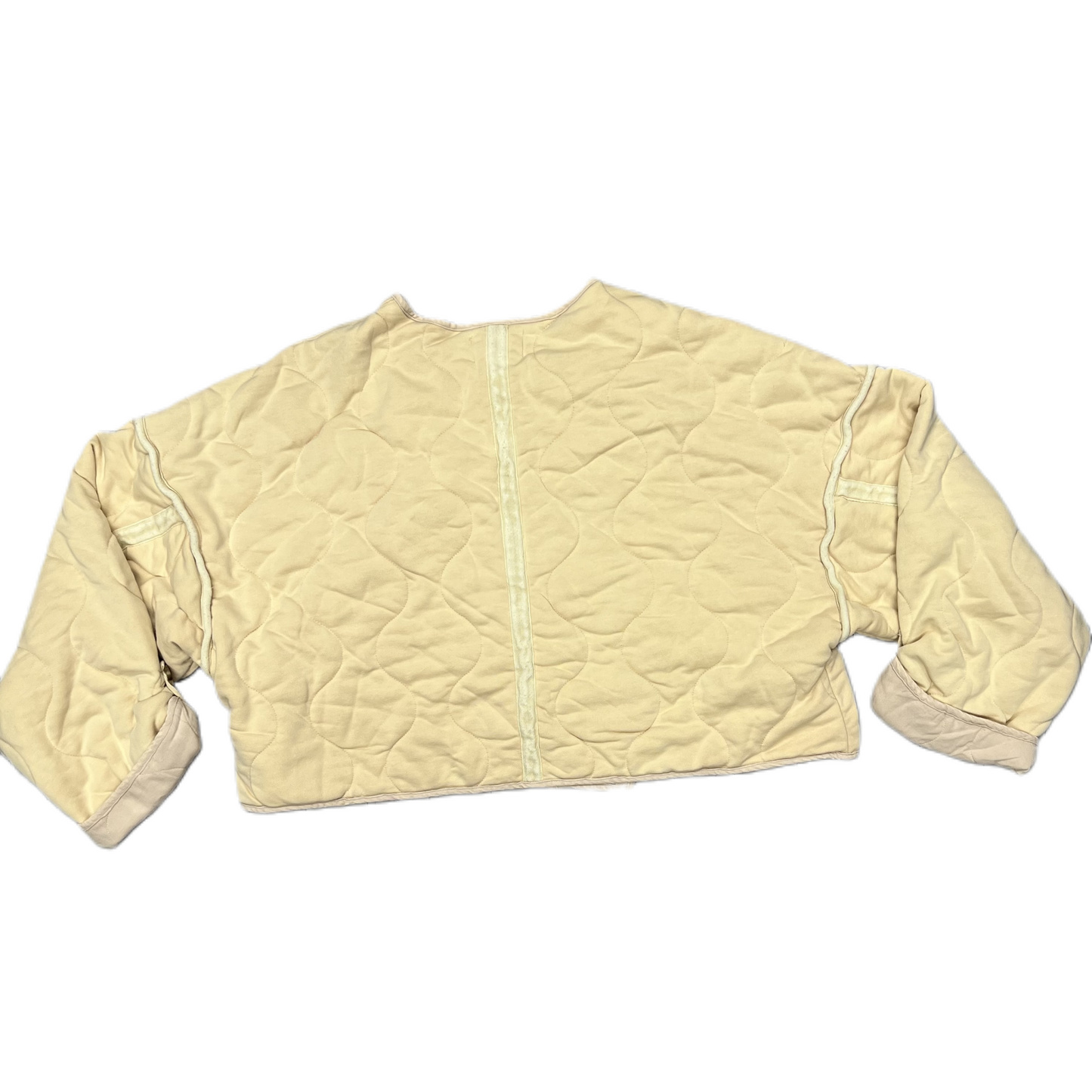 Cream Coat Puffer & Quilted By Oli & Hali, Size: Xl