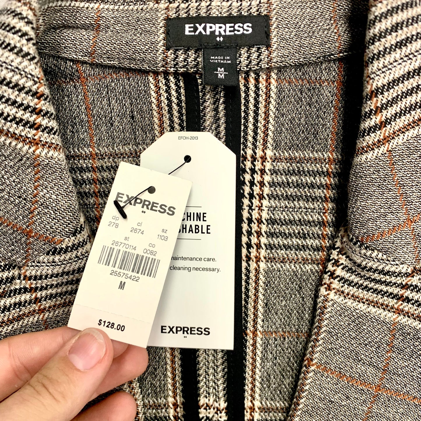 Blazer By Express In Plaid Pattern, Size: M