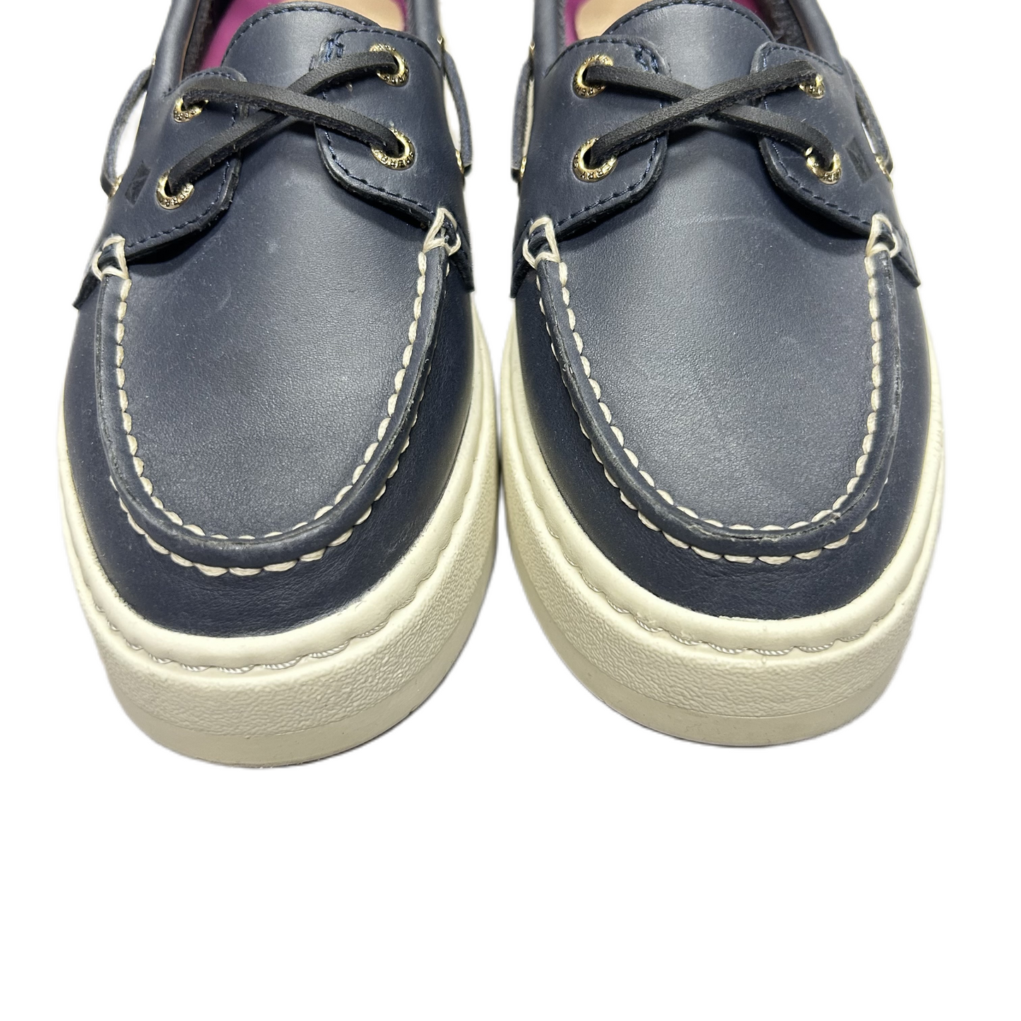 Navy Shoes Heels Platform By Sperry, Size: 6