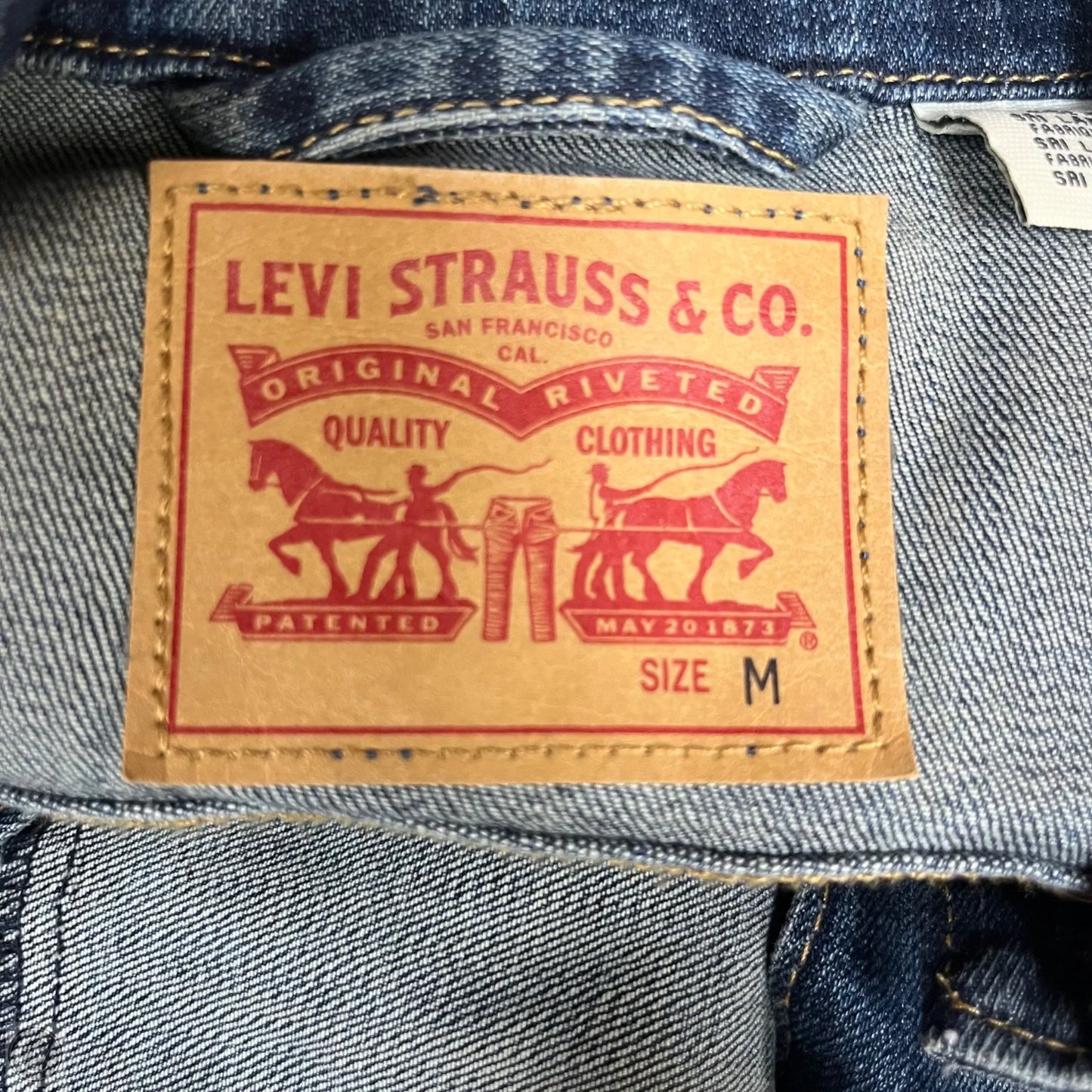 Jacket Denim By Levis In Blue Denim, Size: M