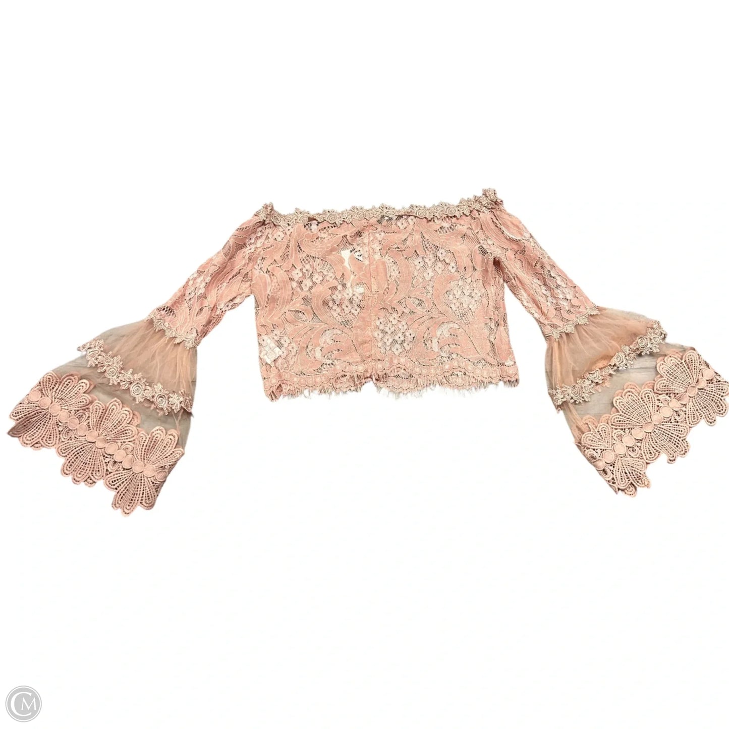 Top 3/4 Sleeve By Blithe In Pink, Size: M