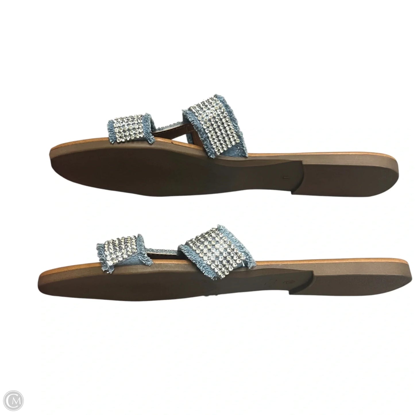 Sandals Flats By Kelly And Katie In Blue & Tan, Size: 11