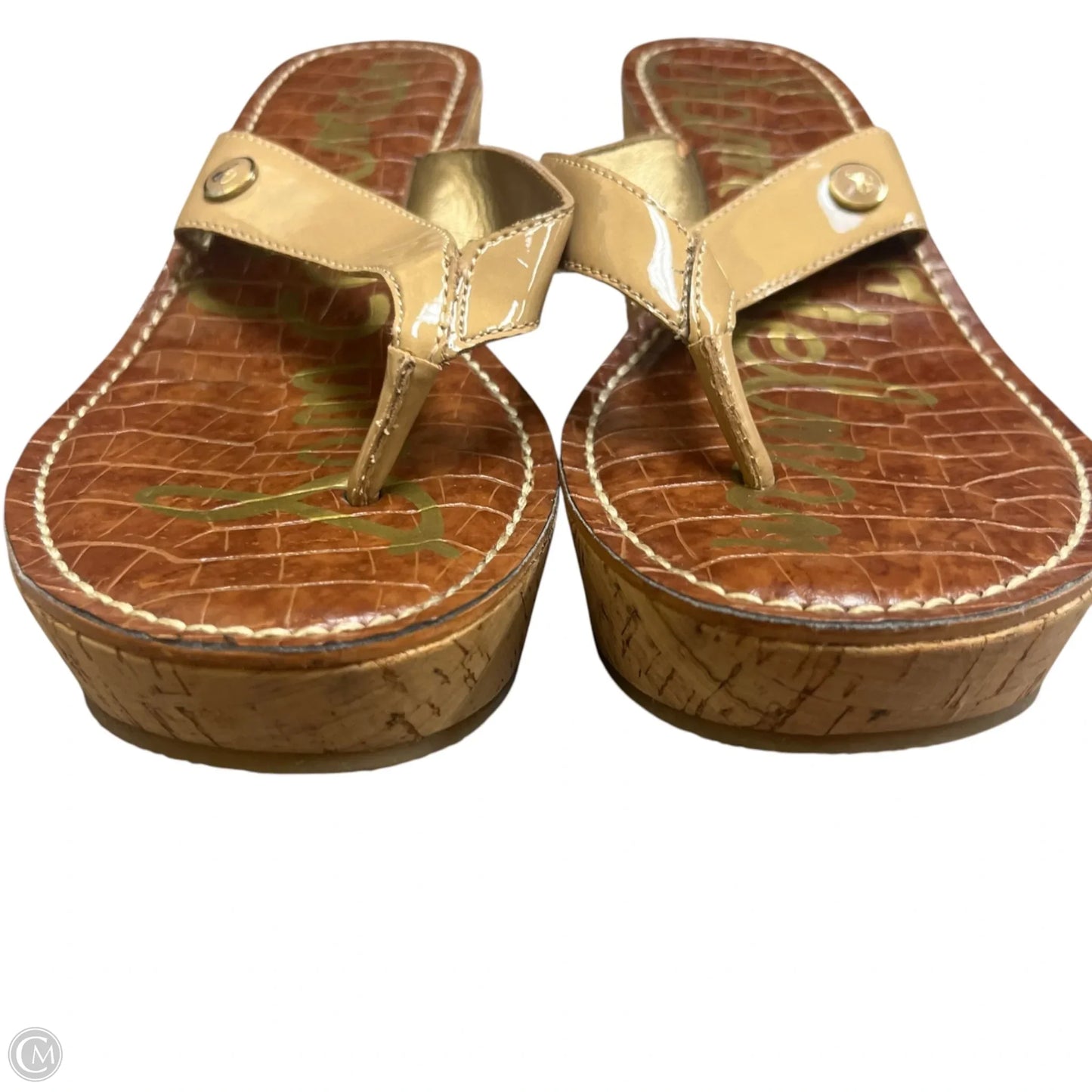 Sandals Heels Block By Sam Edelman In Tan, Size: 7