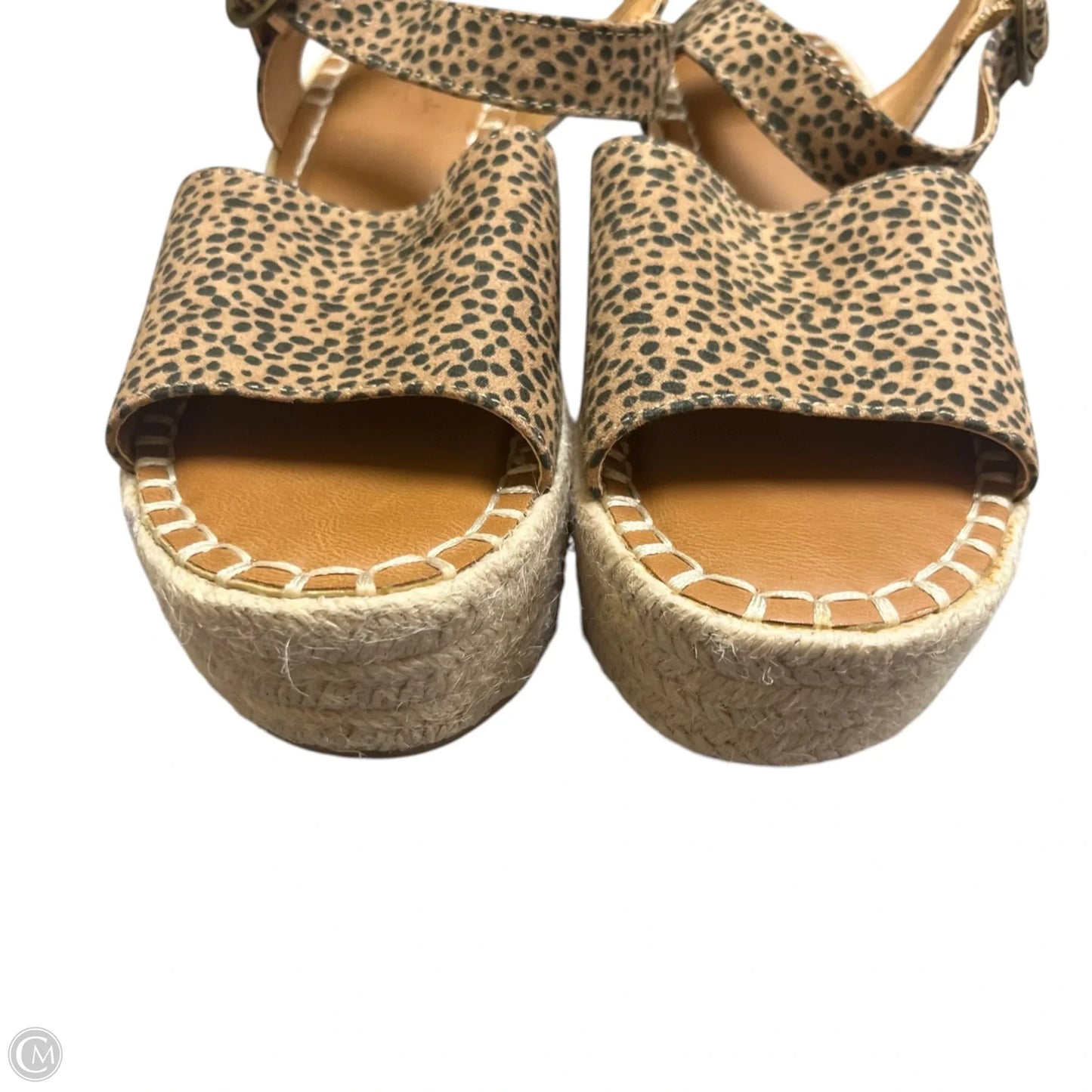 Sandals Heels Block By Universal Thread In Animal Print, Size: 7