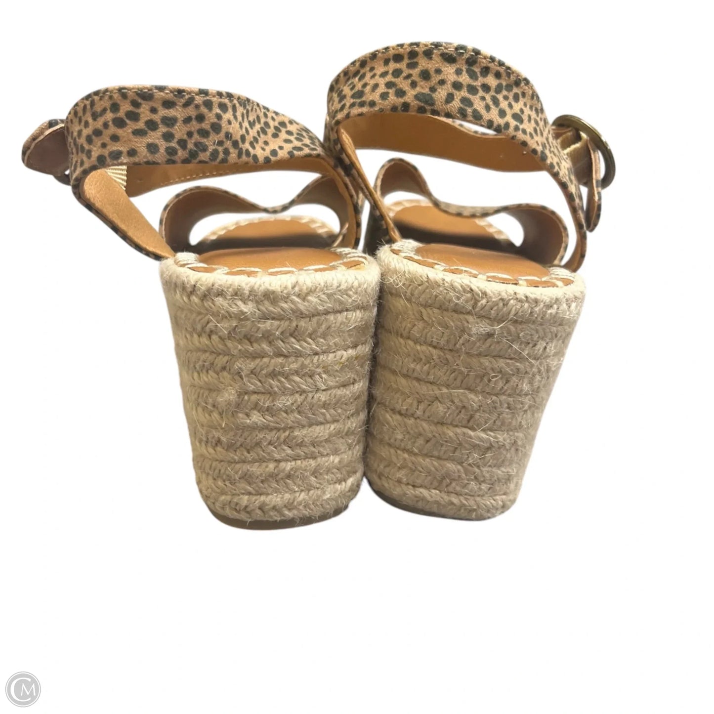 Sandals Heels Block By Universal Thread In Animal Print, Size: 7