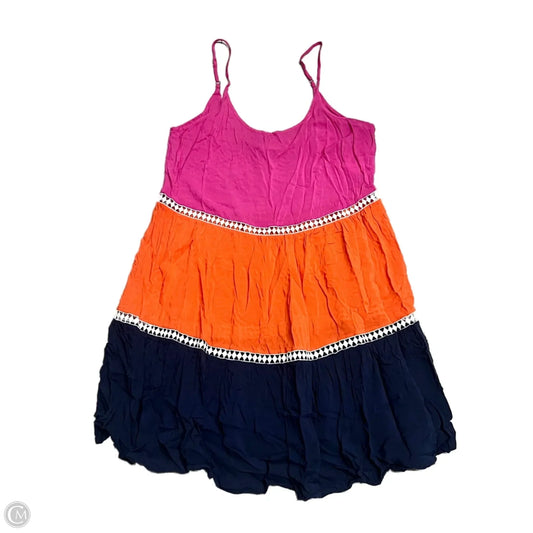 Top Sleeveless Designer By Tory Burch In Orange & Pink, Size: Xs
